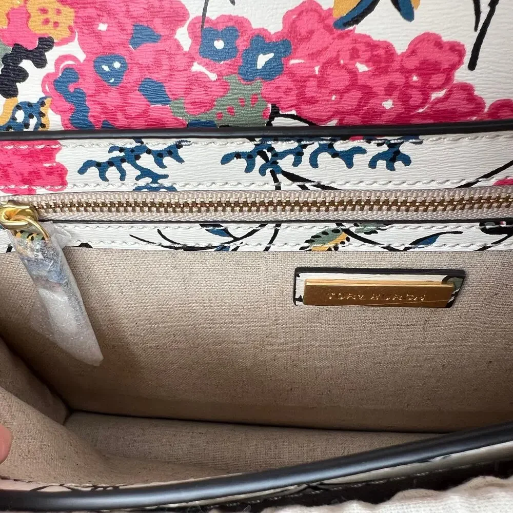 Tory Burch Parker Floral Large Shoulder Bag NWT